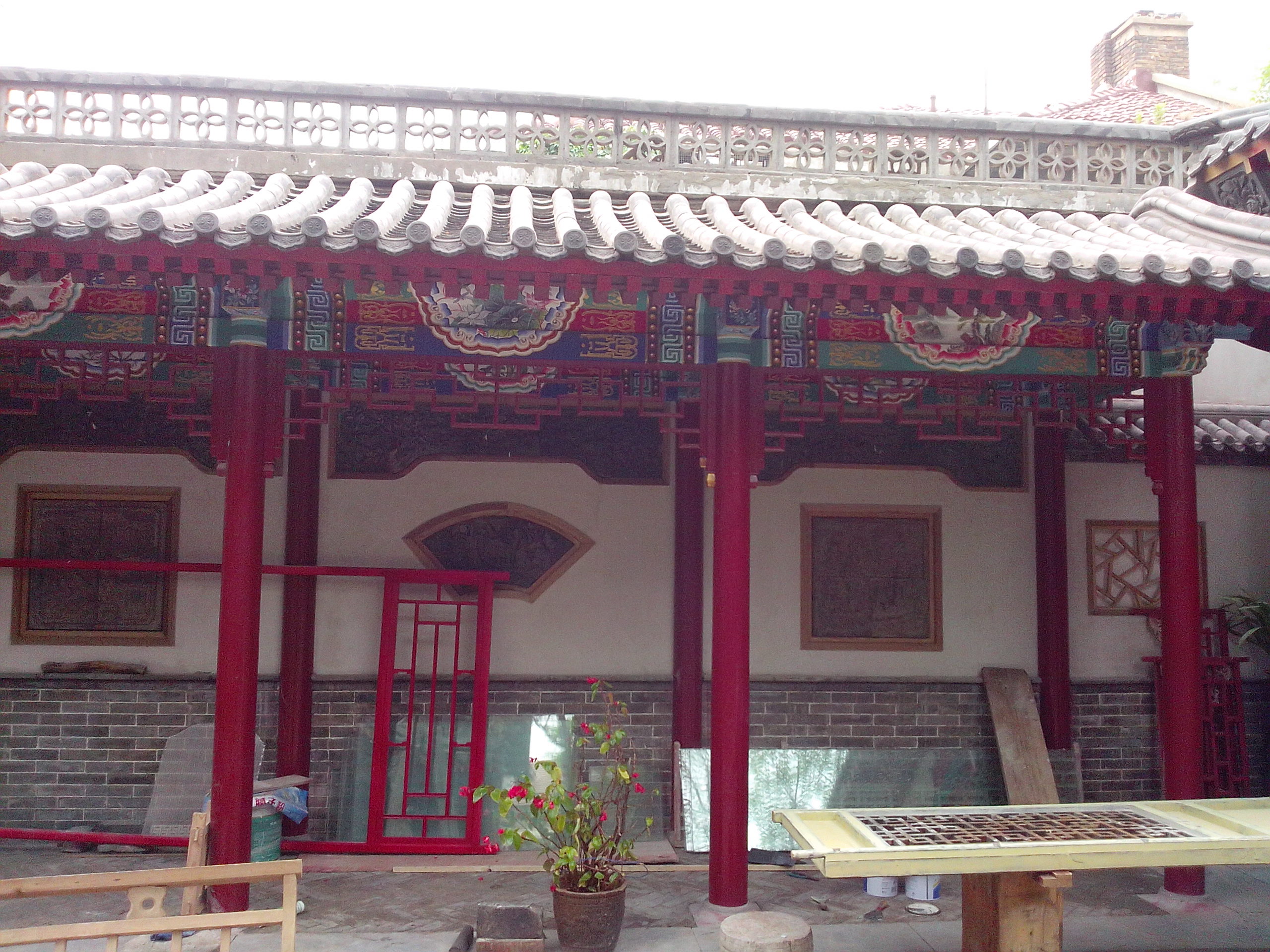 手绘门楼,手绘亭子图片